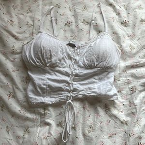 White corset top